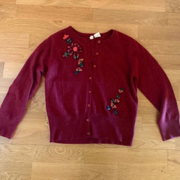 Anthropologie Sweaters - Rare Anthro Moth vintage embroidered applique cardigan